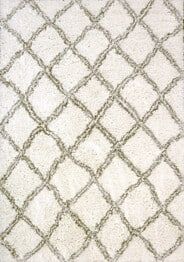 Dynamic Rugs NORDIC 7432-100 White and Silver